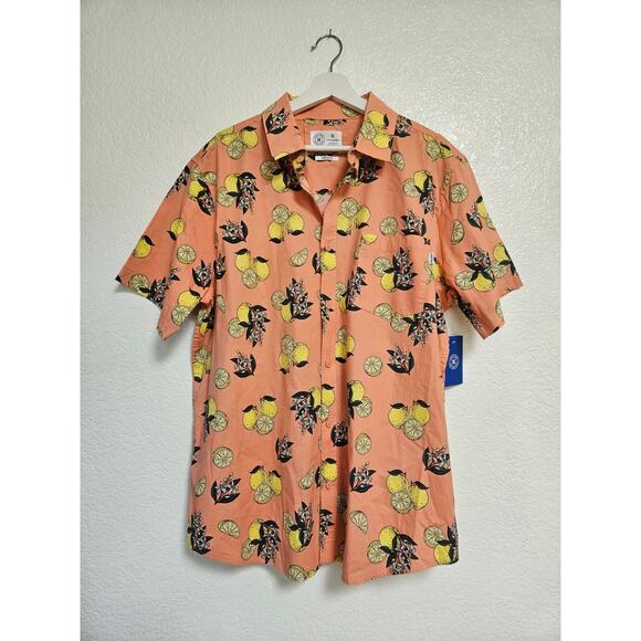 Hurley Other - NEW Hurley Brand Mens Fresh Stretch Woven Shirt Peach Grapefruit Size XL X-Large